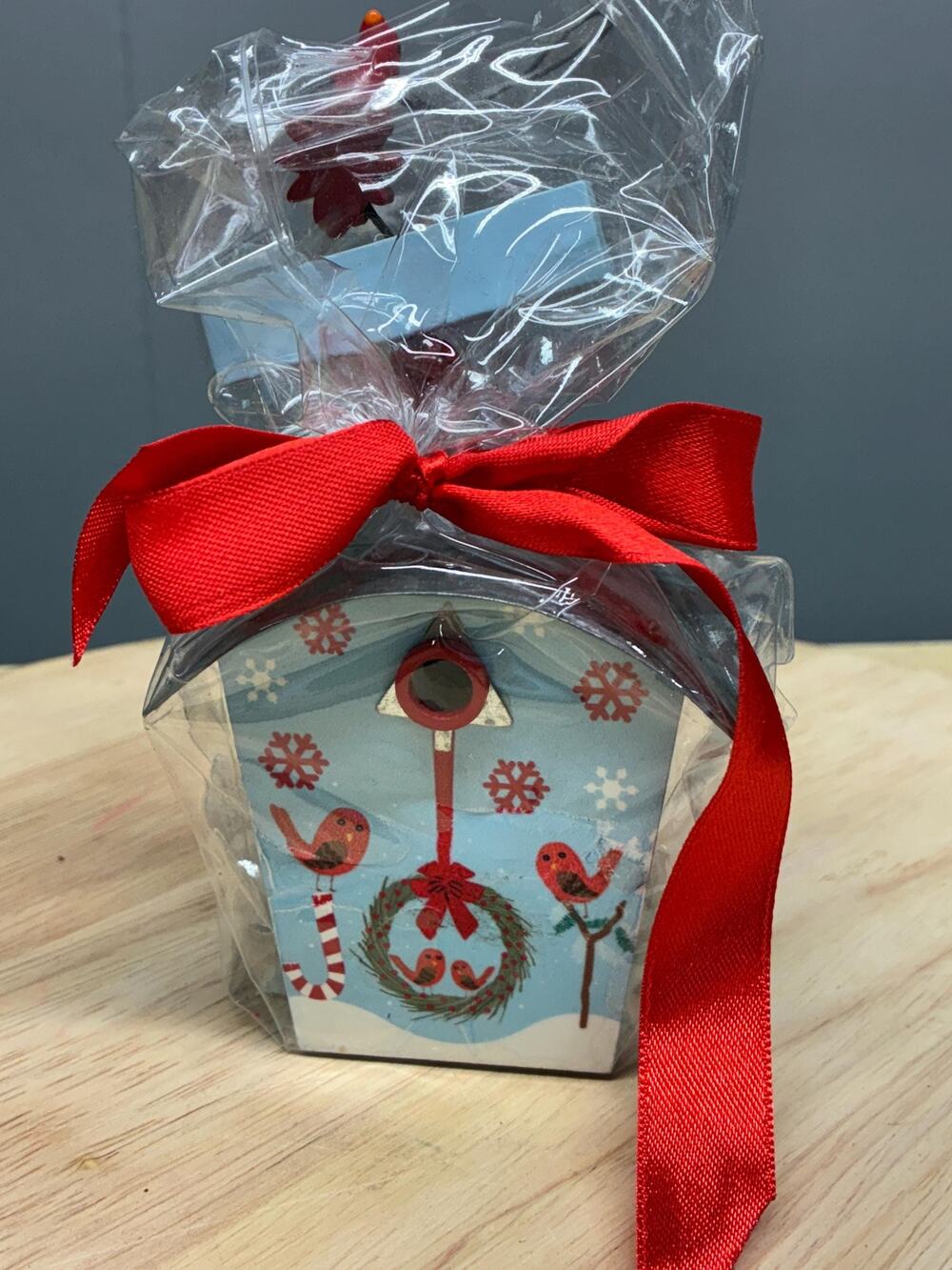 Cardinal Christmas Ornament | Joy to the Birds Barn House | Helena Rags Design